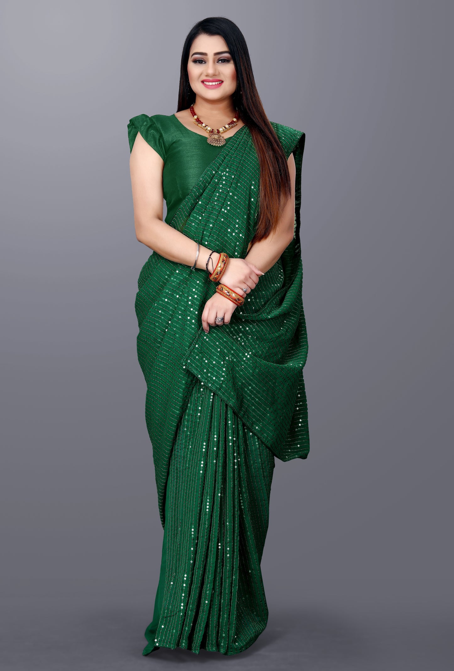 Beautiful Georgette Hevy & Fency Sequence Work Saree