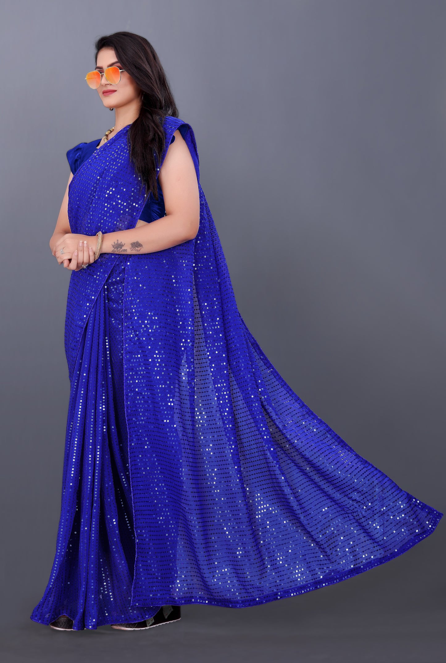 Beautiful Georgette Hevy & Fency Sequence Work Saree