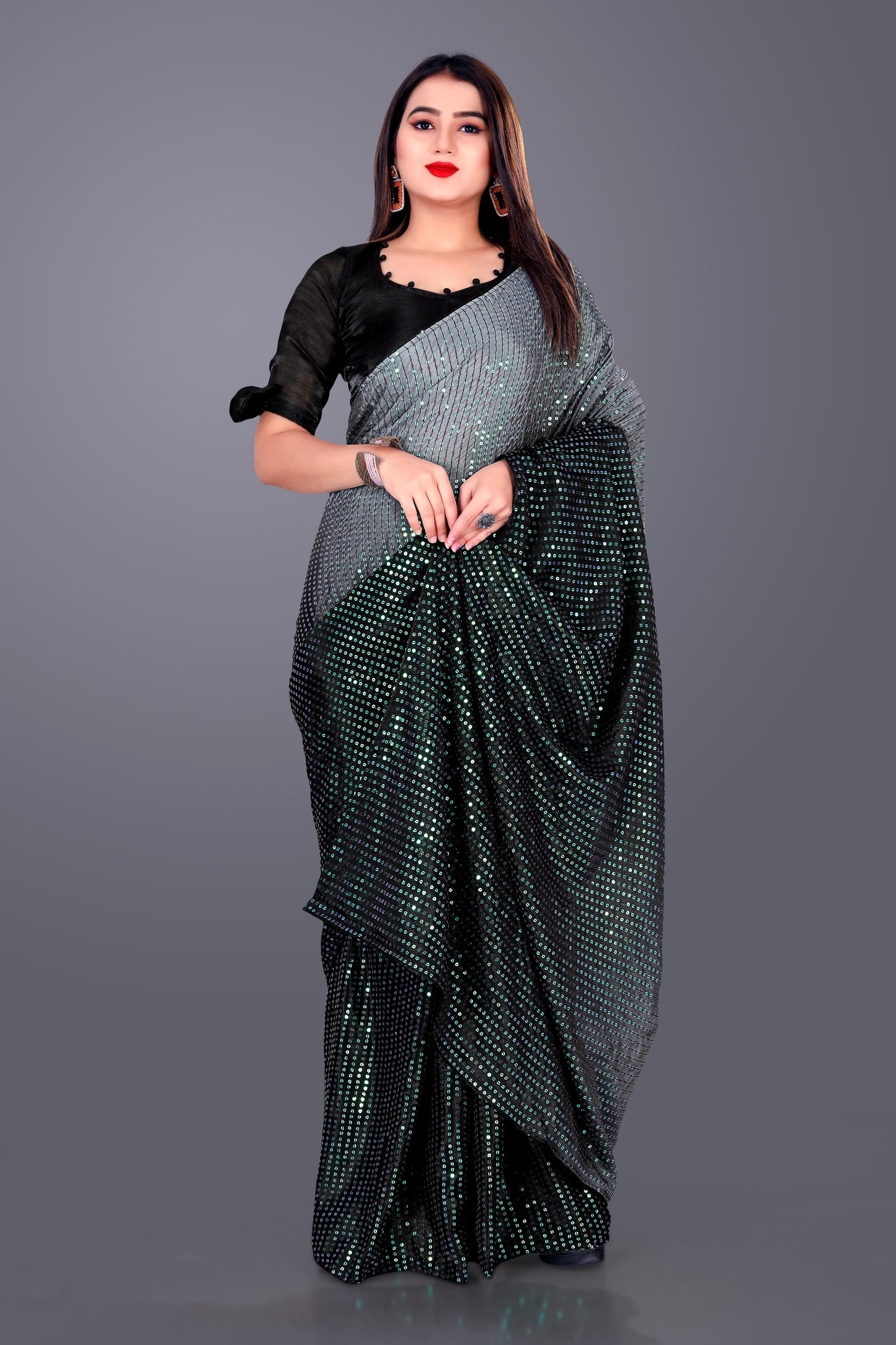 Beautiful Georgette Hevy & Fency Sequence Work Saree.