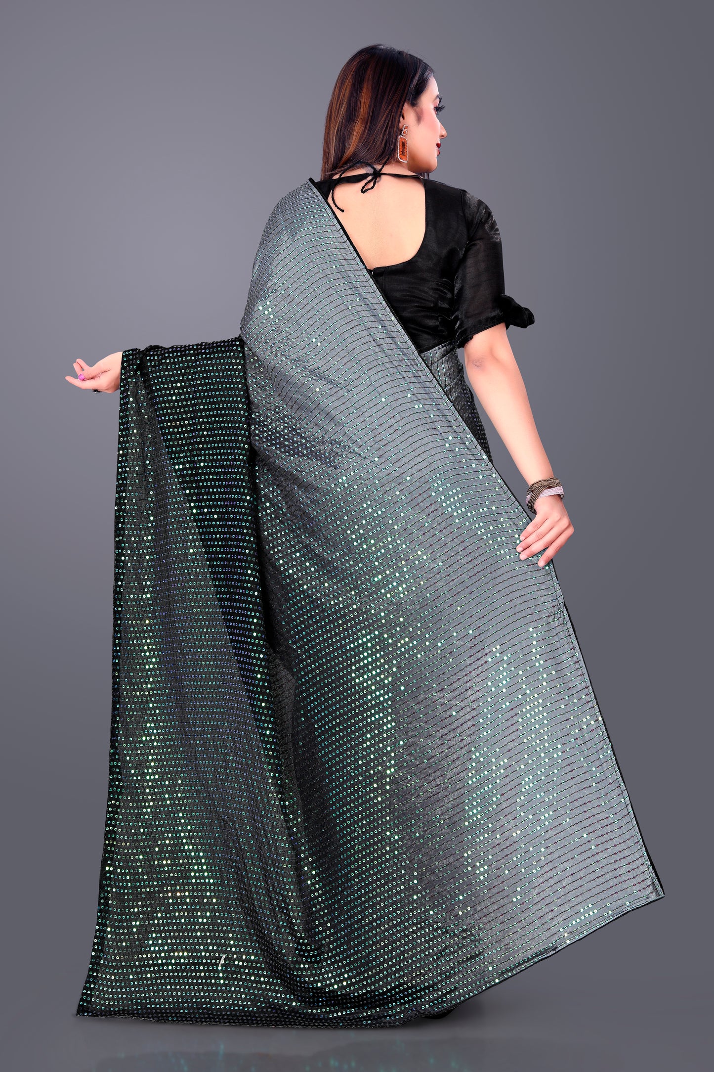 Beautiful Georgette Hevy & Fency Sequence Work Saree.
