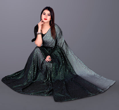 Beautiful Georgette Hevy & Fency Sequence Work Saree.