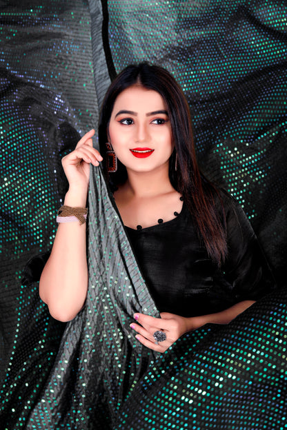 Beautiful Georgette Hevy & Fency Sequence Work Saree.