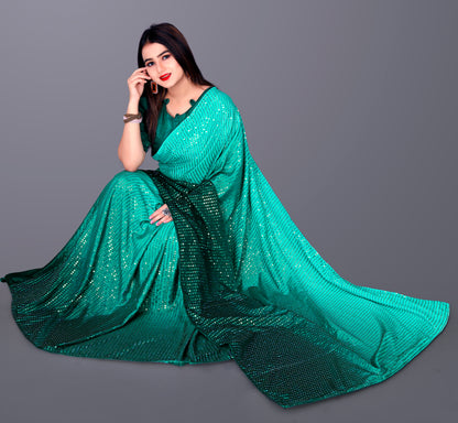 Beautiful Georgette Hevy & Fency Sequence Work Saree.
