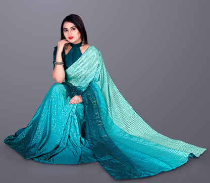 Beautiful Georgette Hevy & Fency Sequence Work Saree.