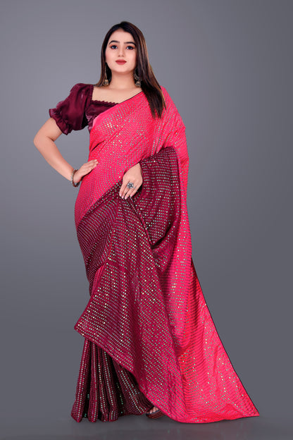 Beautiful Georgette Hevy & Fency Sequence Work Saree.