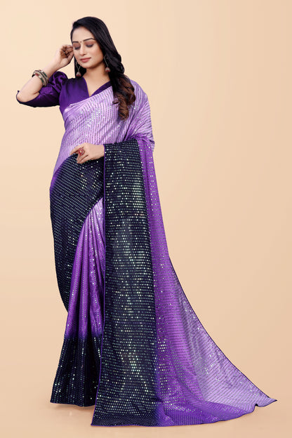 Beautiful Georgette Hevy & Fency Sequence Work Saree.