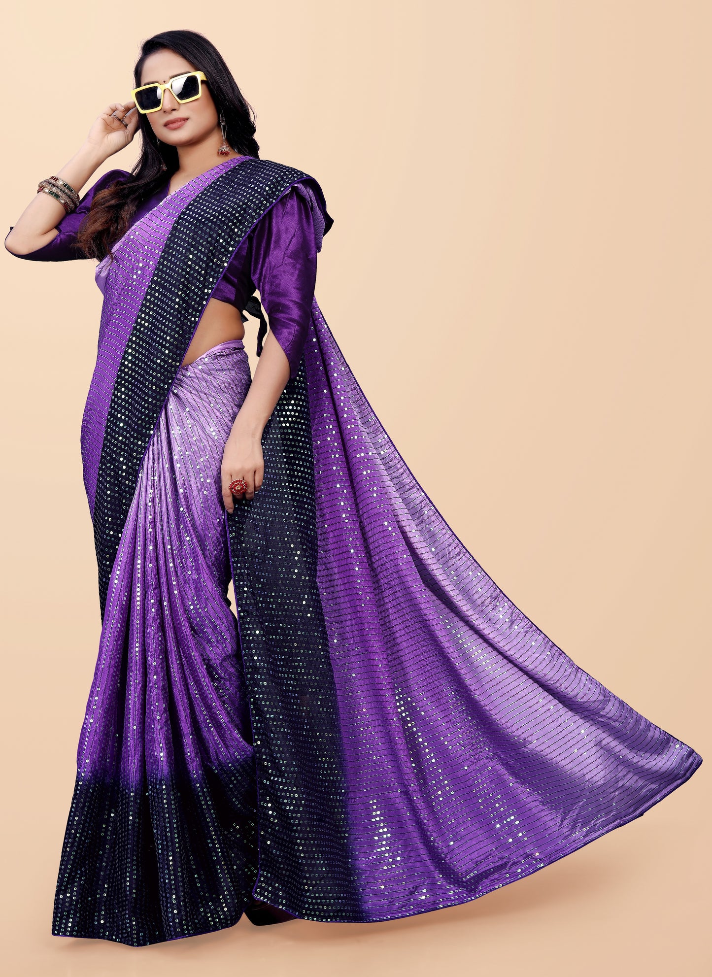 Beautiful Georgette Hevy & Fency Sequence Work Saree.