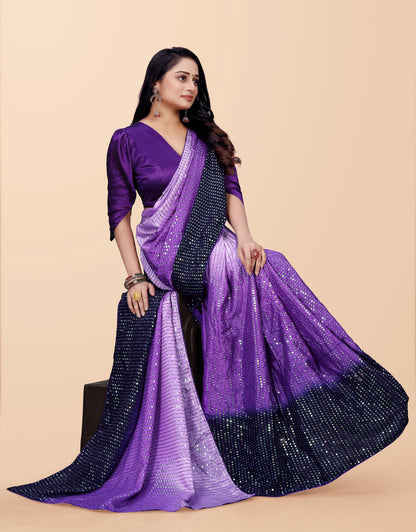 Beautiful Georgette Hevy & Fency Sequence Work Saree.