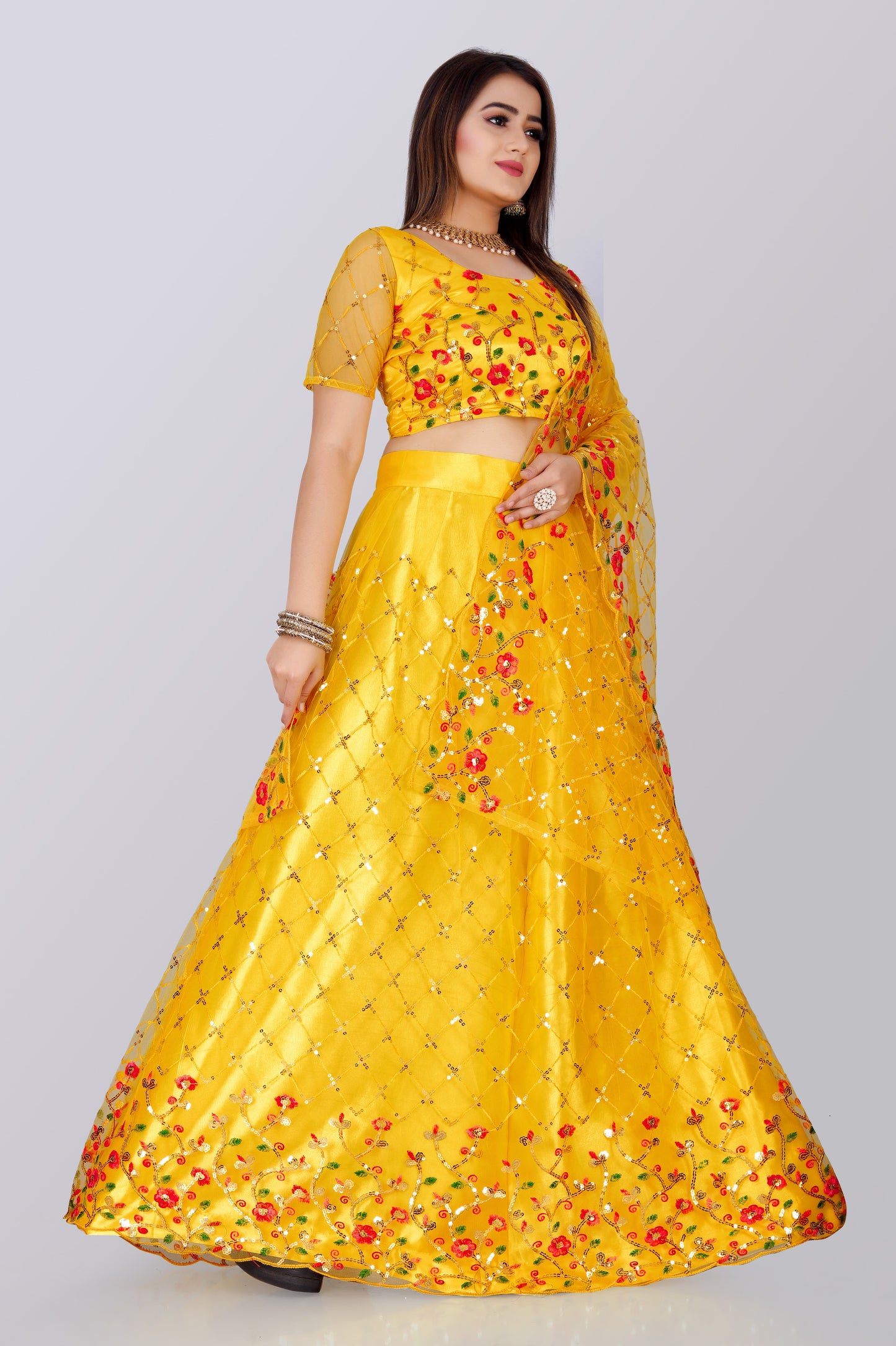 New Party Wear Sequance Lehenga Choli Full Heavy & Fancy Color Full Sequence Work In Lehenga Choli With Beautiful Sequance Worked Blouse.