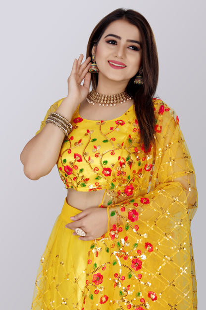 New Party Wear Sequance Lehenga Choli Full Heavy & Fancy Color Full Sequence Work In Lehenga Choli With Beautiful Sequance Worked Blouse.