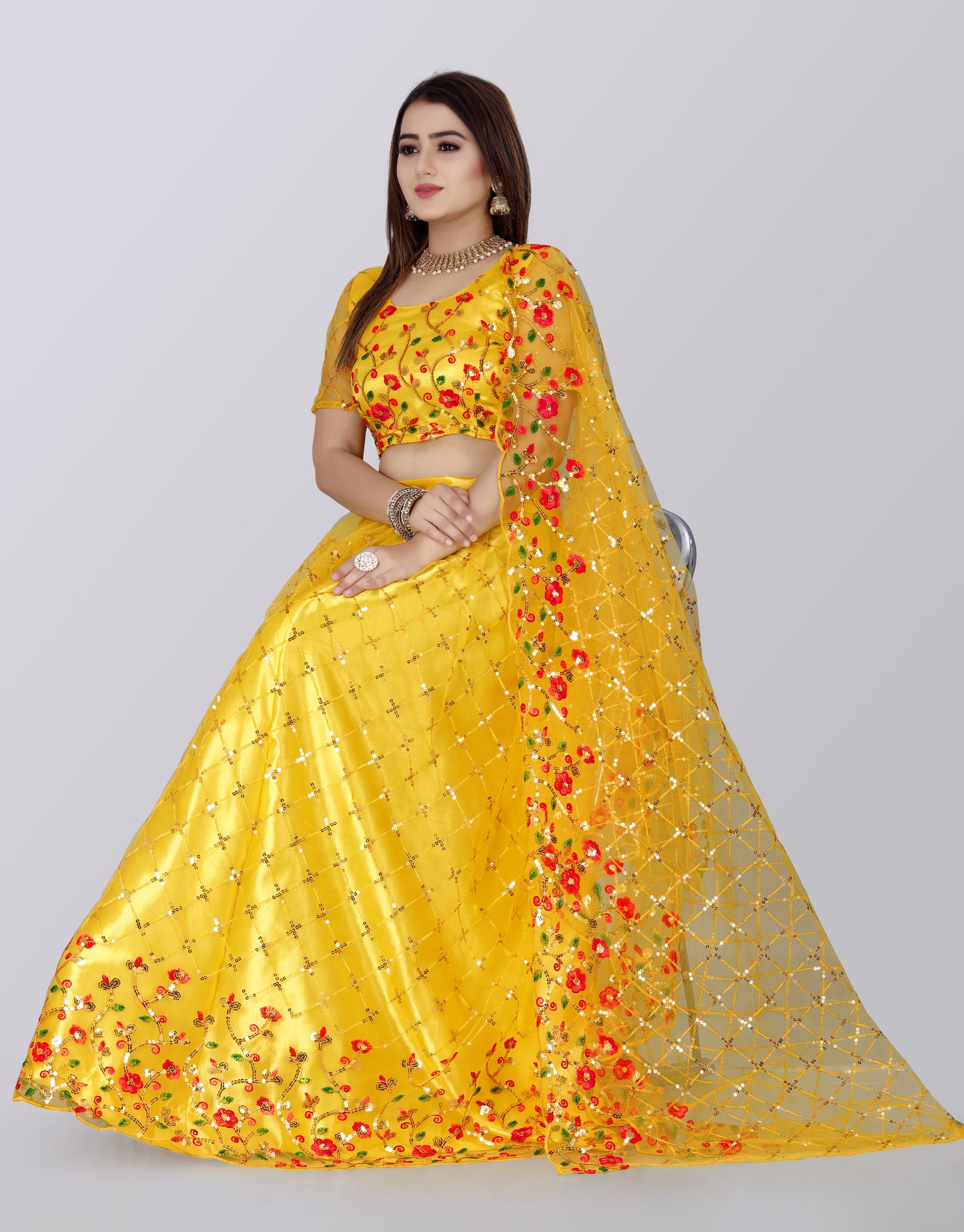 New Party Wear Sequance Lehenga Choli Full Heavy & Fancy Color Full Sequence Work In Lehenga Choli With Beautiful Sequance Worked Blouse.