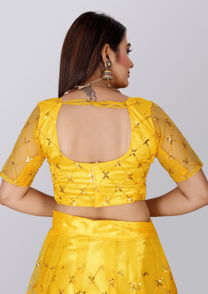 New Party Wear Sequance Lehenga Choli Full Heavy & Fancy Color Full Sequence Work In Lehenga Choli With Beautiful Sequance Worked Blouse.